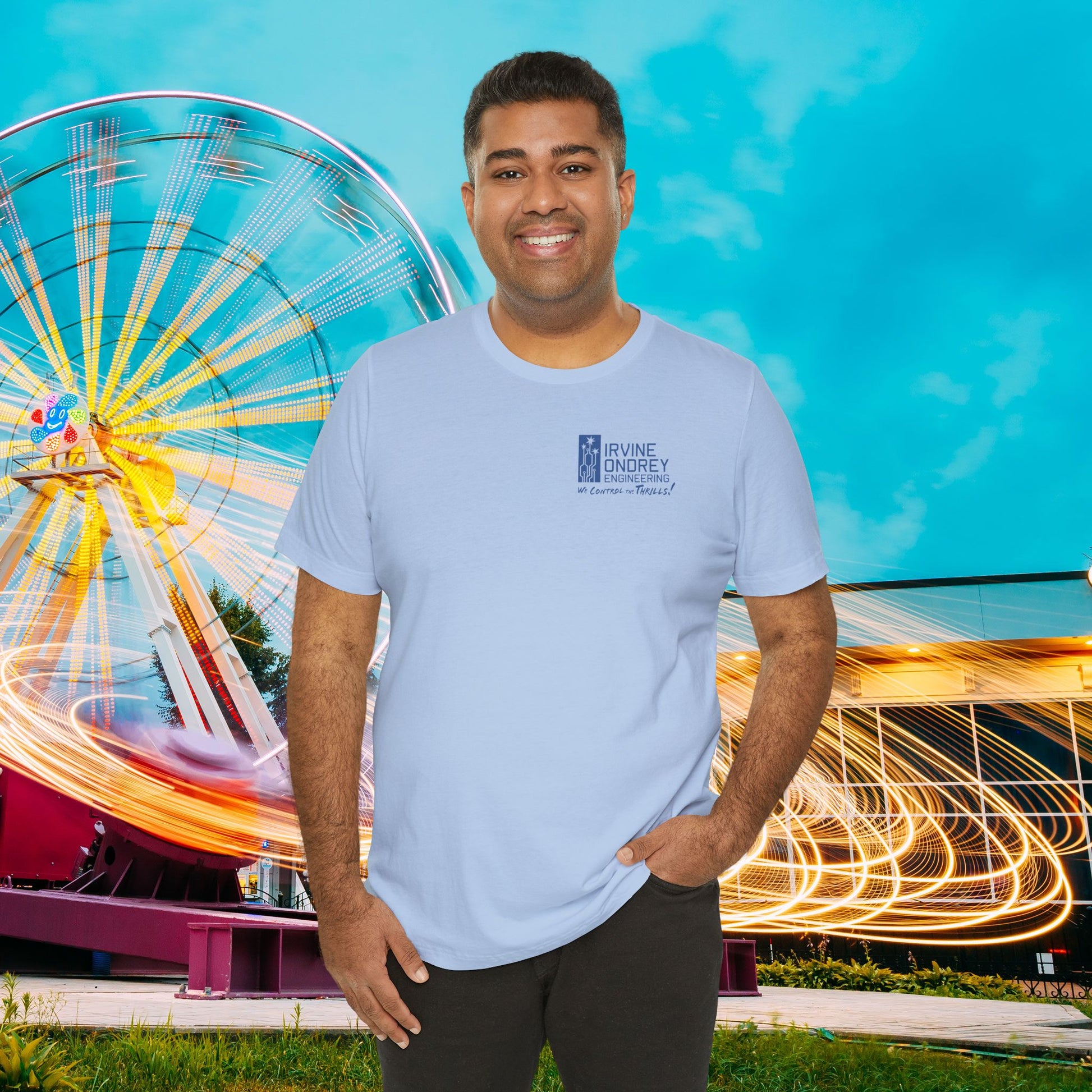 I Just Wanna Hang Out with My Birds & Ride Roller Coasters Tee (BACK graphic) • Irvine Ondrey Engineering