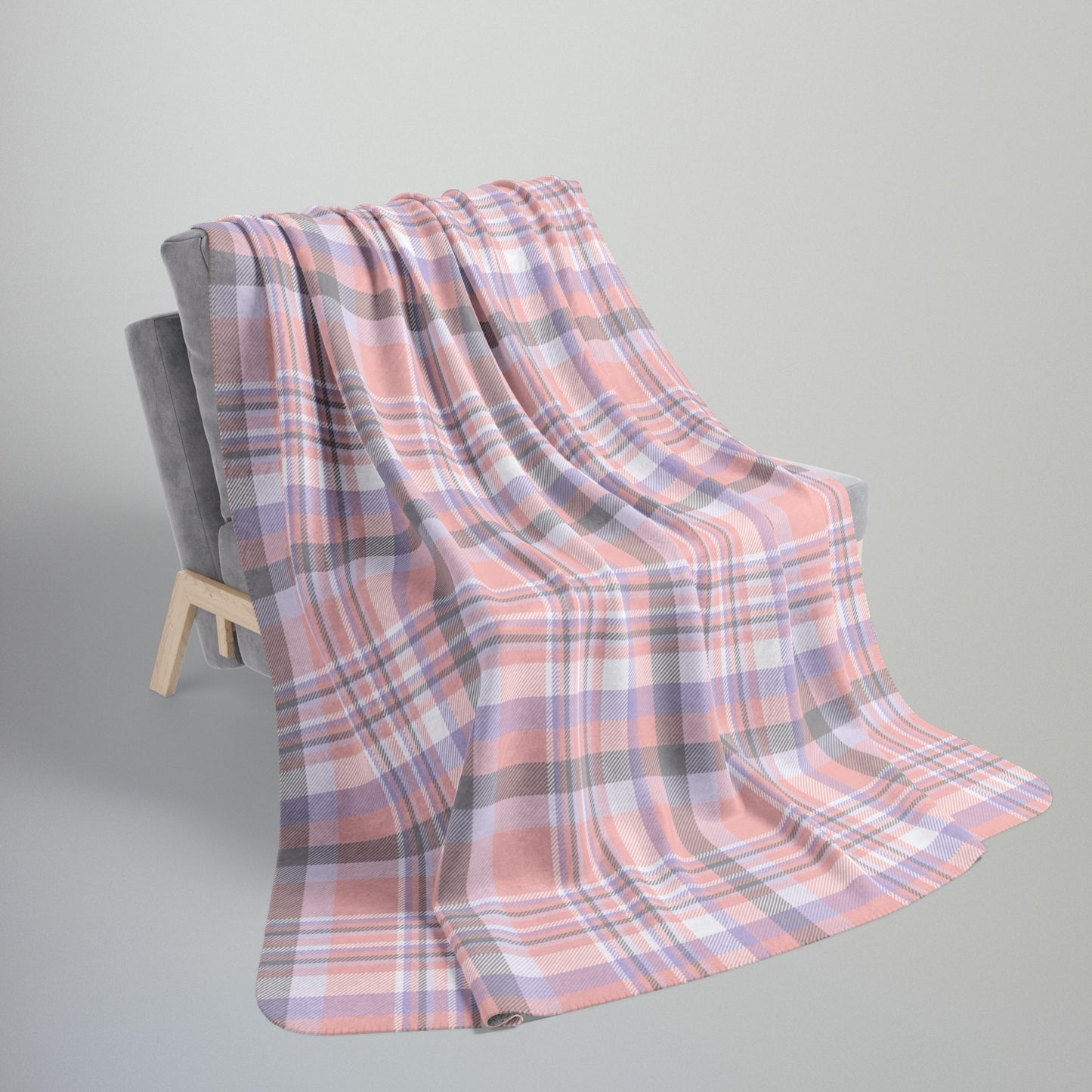 Cupioromantic Pride Plaid Fleece Sherpa Blanket