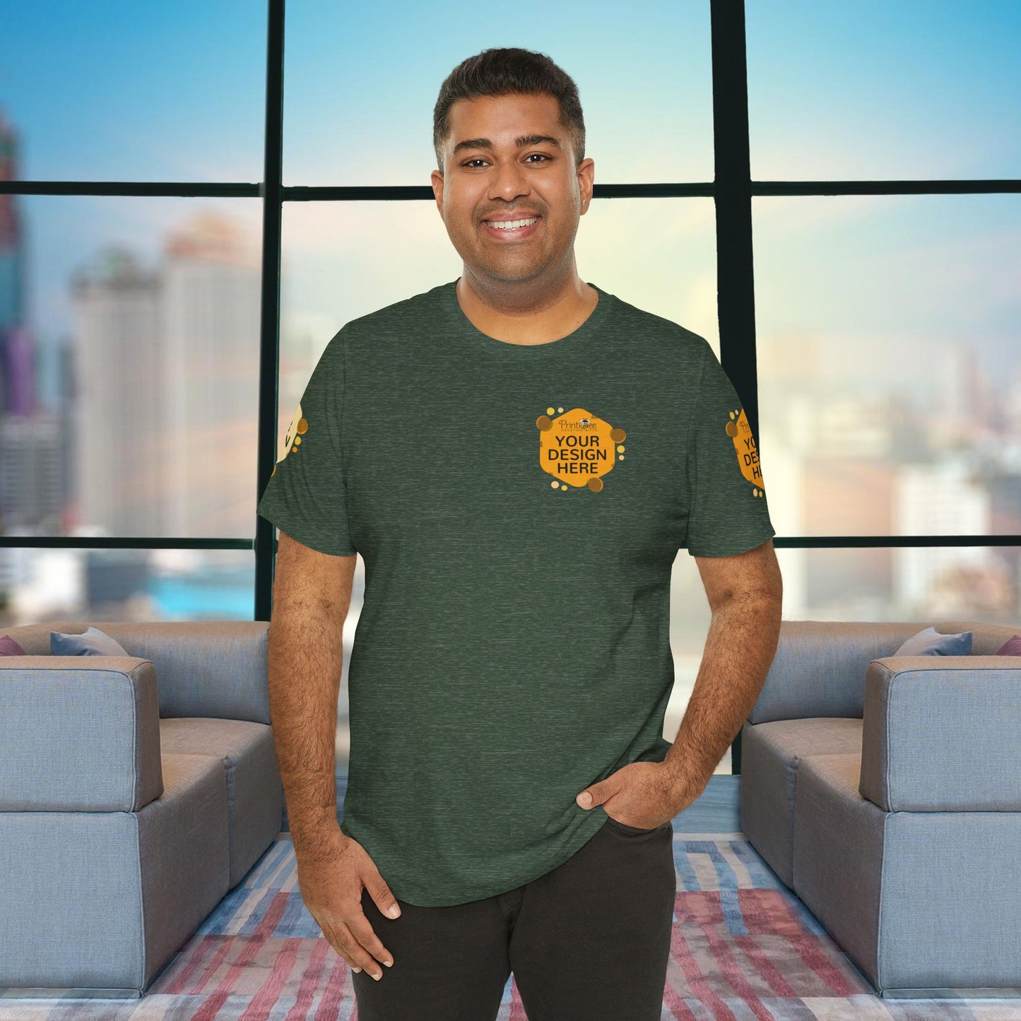 Custom Green Hues Tees for BELLA+CANVAS® 3001