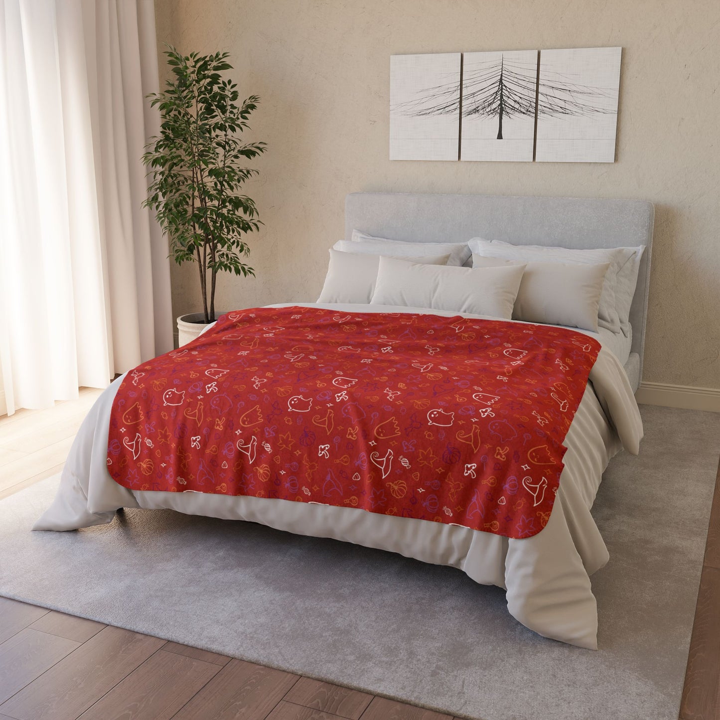 Lesbian Pride Halloween Fleece Sherpa Blanket