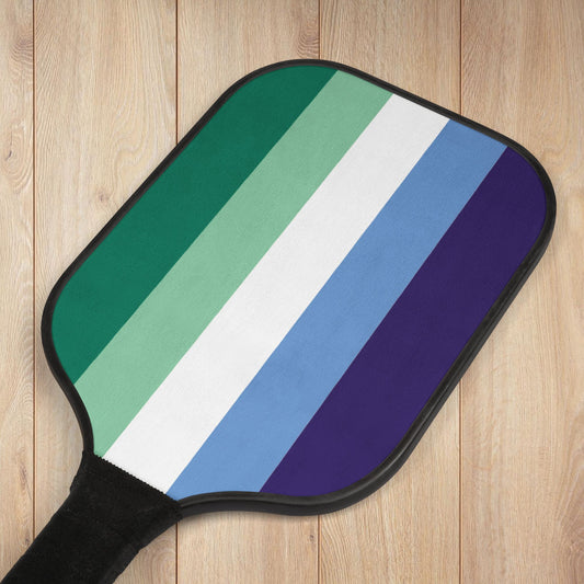 Gay Men Pride 5-Stripe Flag Pickleball Kit