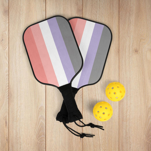 7.5'' × 15.5'' Cupioromantic Pride Flag Pickleball Kit