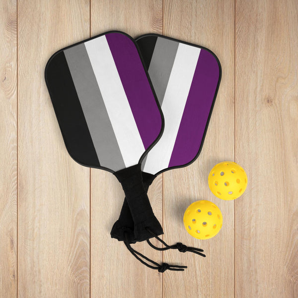 7.5'' × 15.5'' Asexual Pride Flag Pickleball Kit