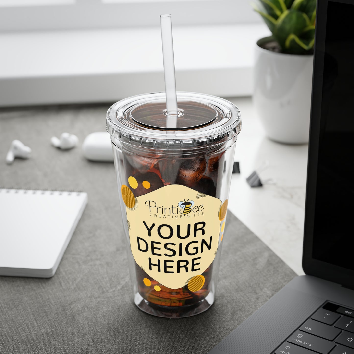 Custom 16oz Tumbler with Straw