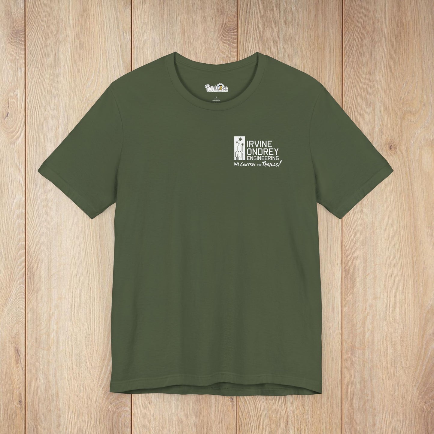 I Just Wanna Play Mini Golf & Ride Roller Coasters Tee (BACK graphic) • Irvine Ondrey Engineering