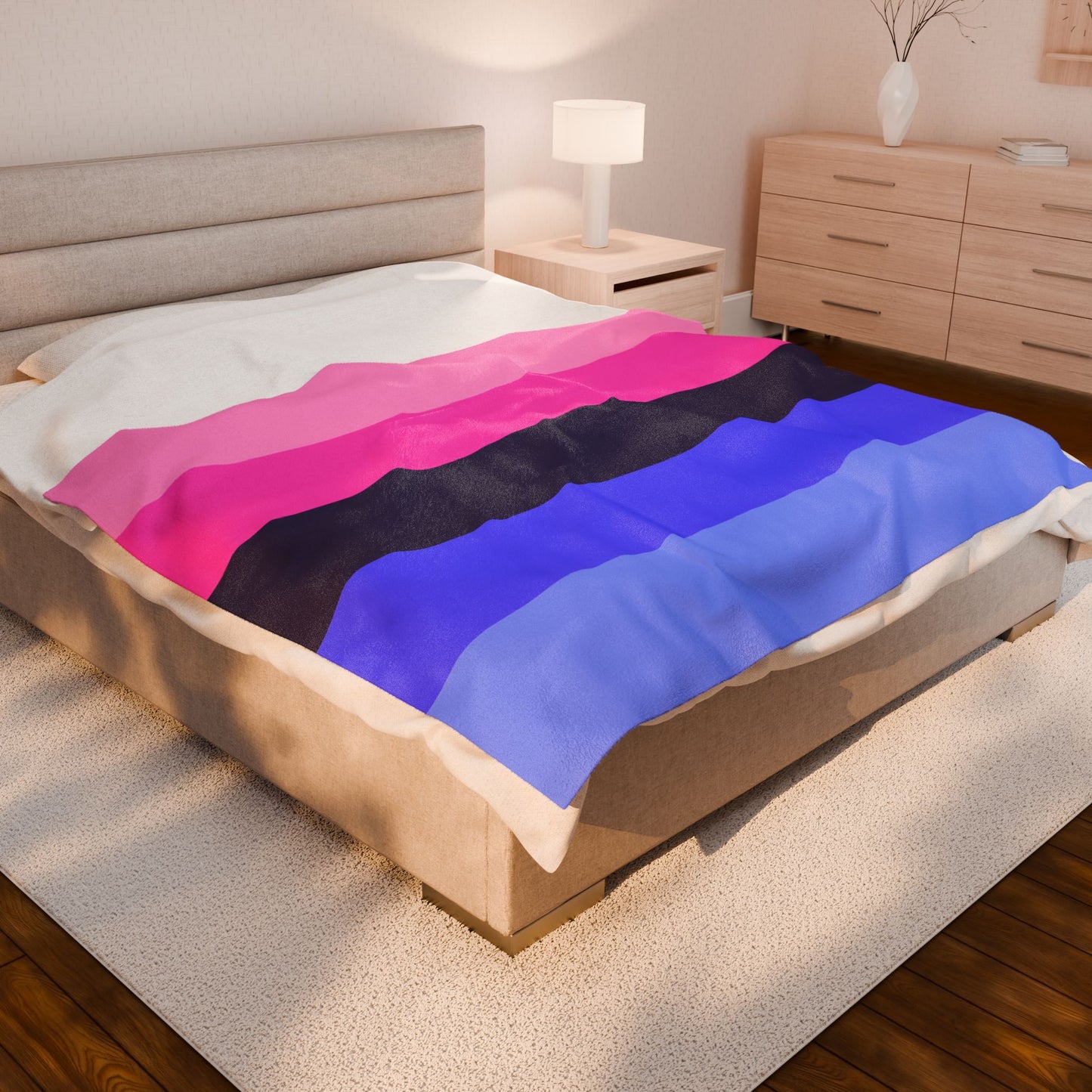 Velveteen Plush Omnisexual Pride Flag Blanket
