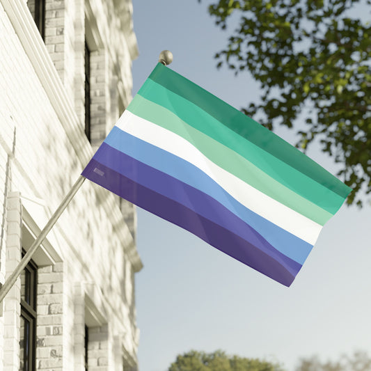 60" x 36" Gay Men Pride Trans-Inclusive 7-Stripe Flag