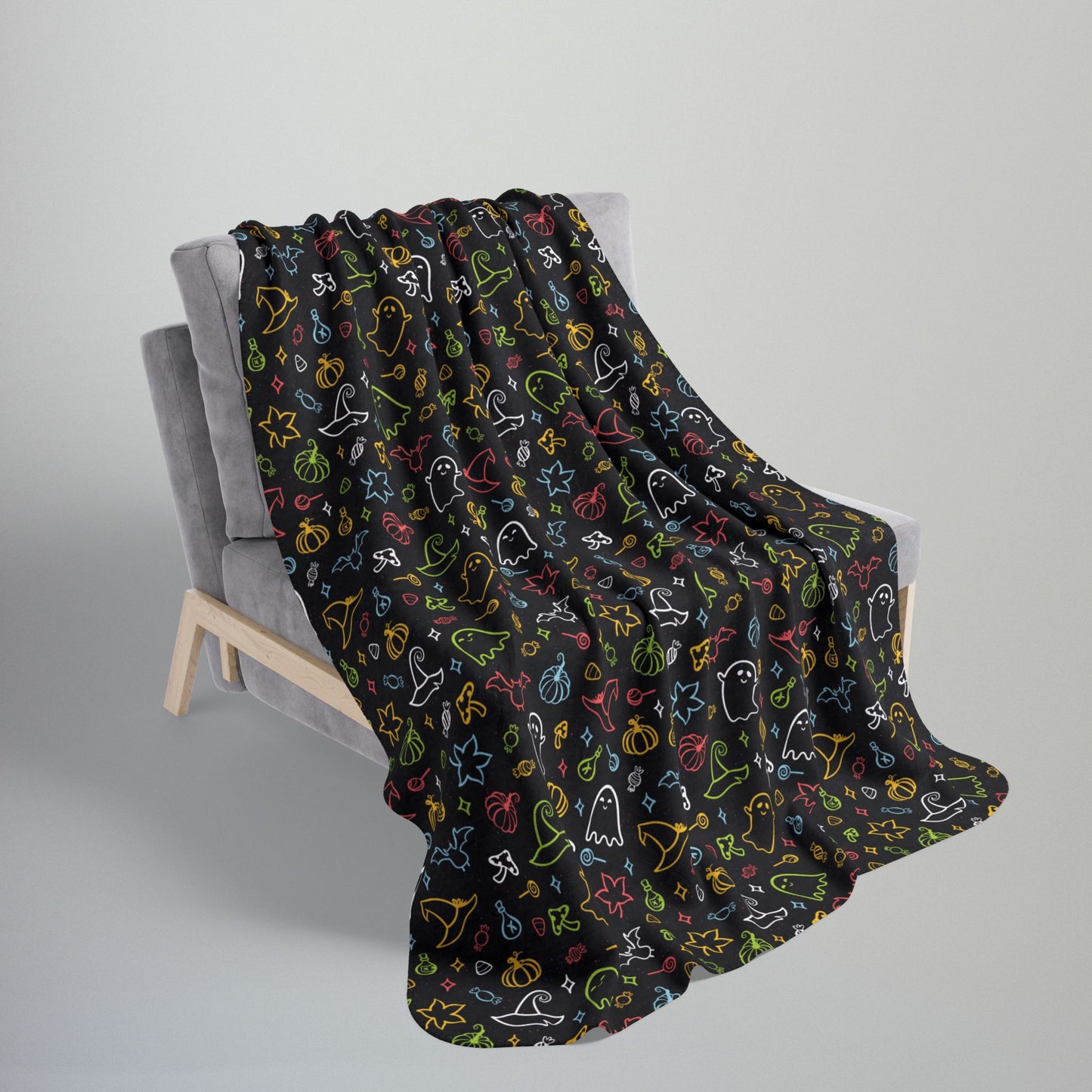 Queer Pride Halloween Fleece Sherpa Blanket