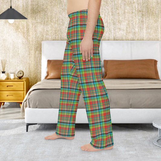 Men’s Red, Green & Blue Ohio Plaid Pajama Pants