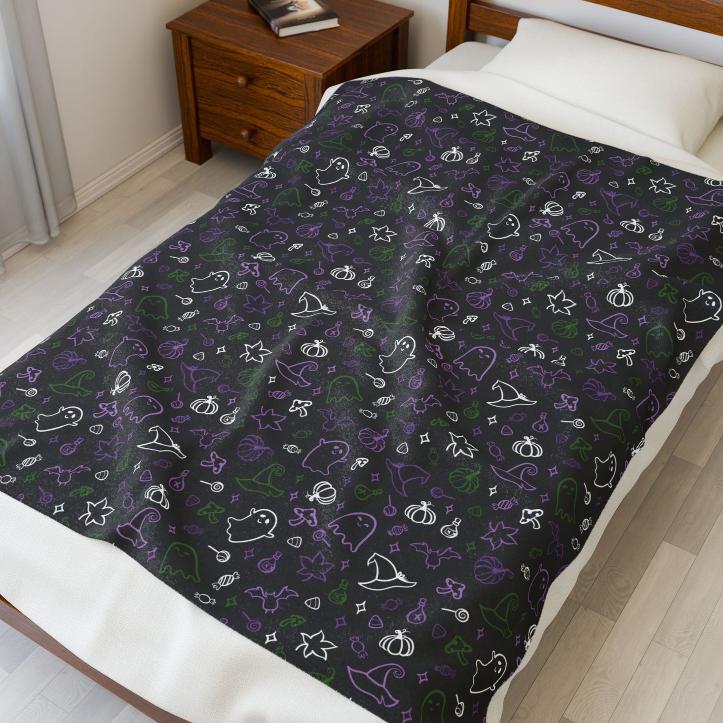 Genderqueer Pride Halloween Velveteen Plush Blanket