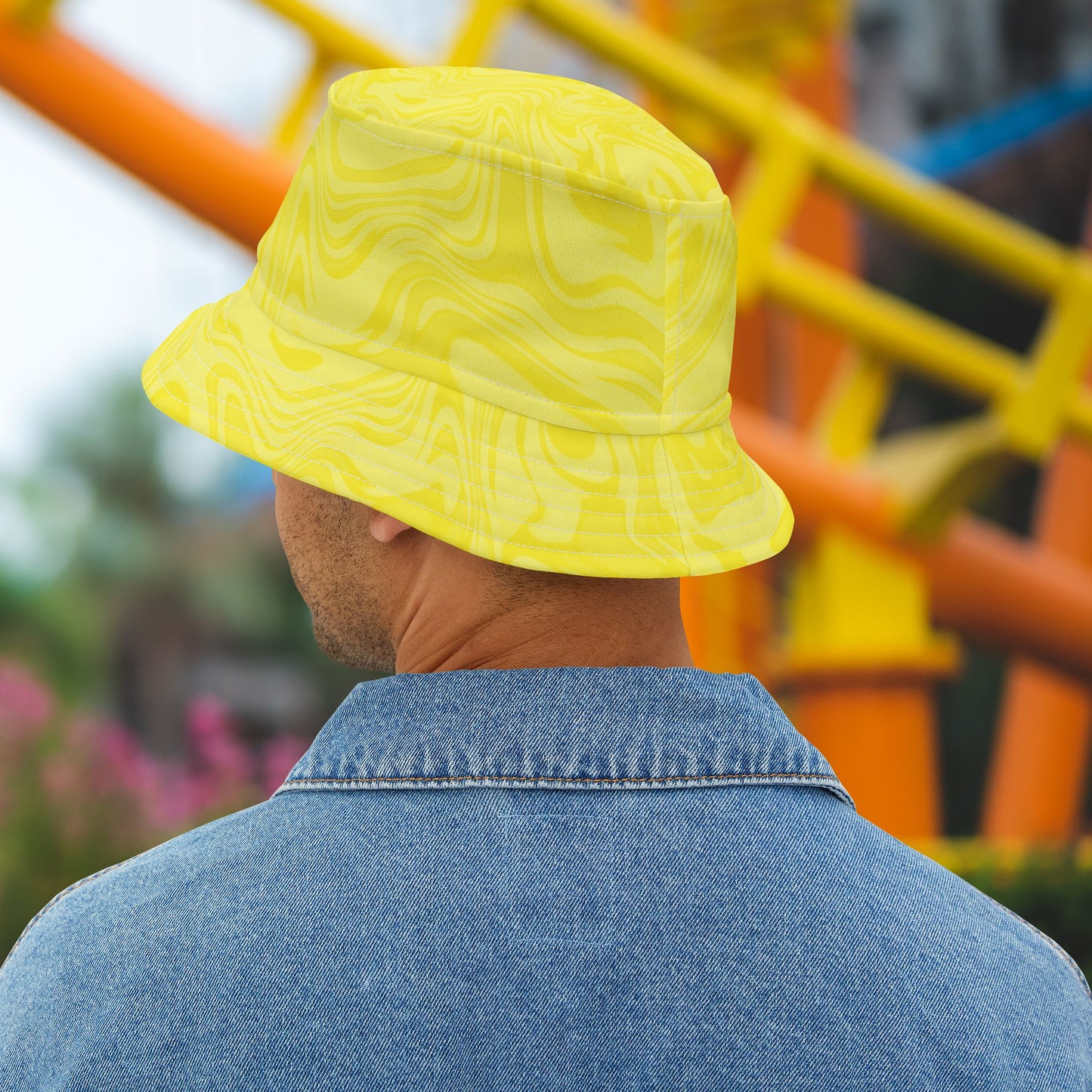 Yellow Swirl Bucket Hat • Irvine Ondrey Engineering