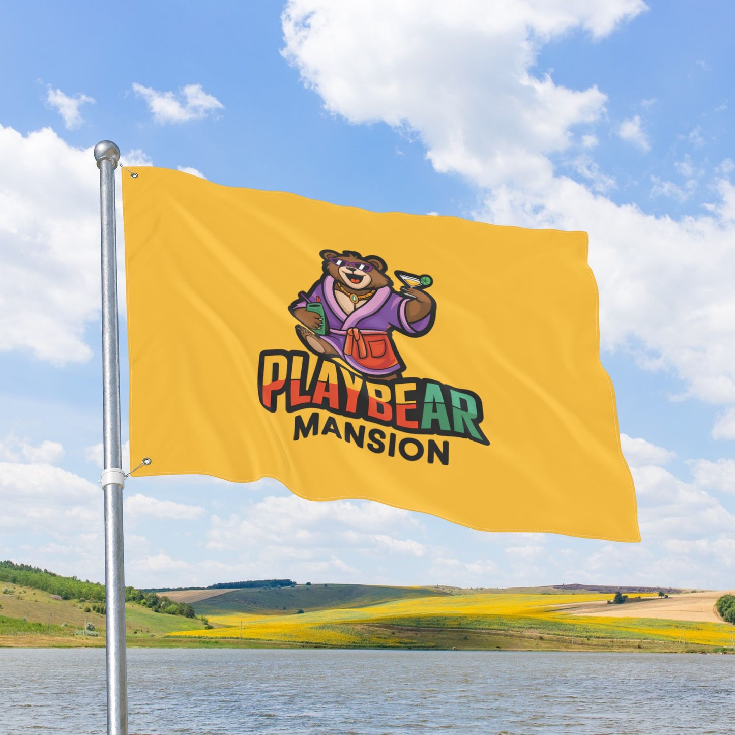 Playbear Mansion Double-Sided Flag with Grommets
