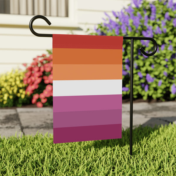 12'' × 18'' Lesbian Pride 7-Stripe Sunset Garden Flag Banner