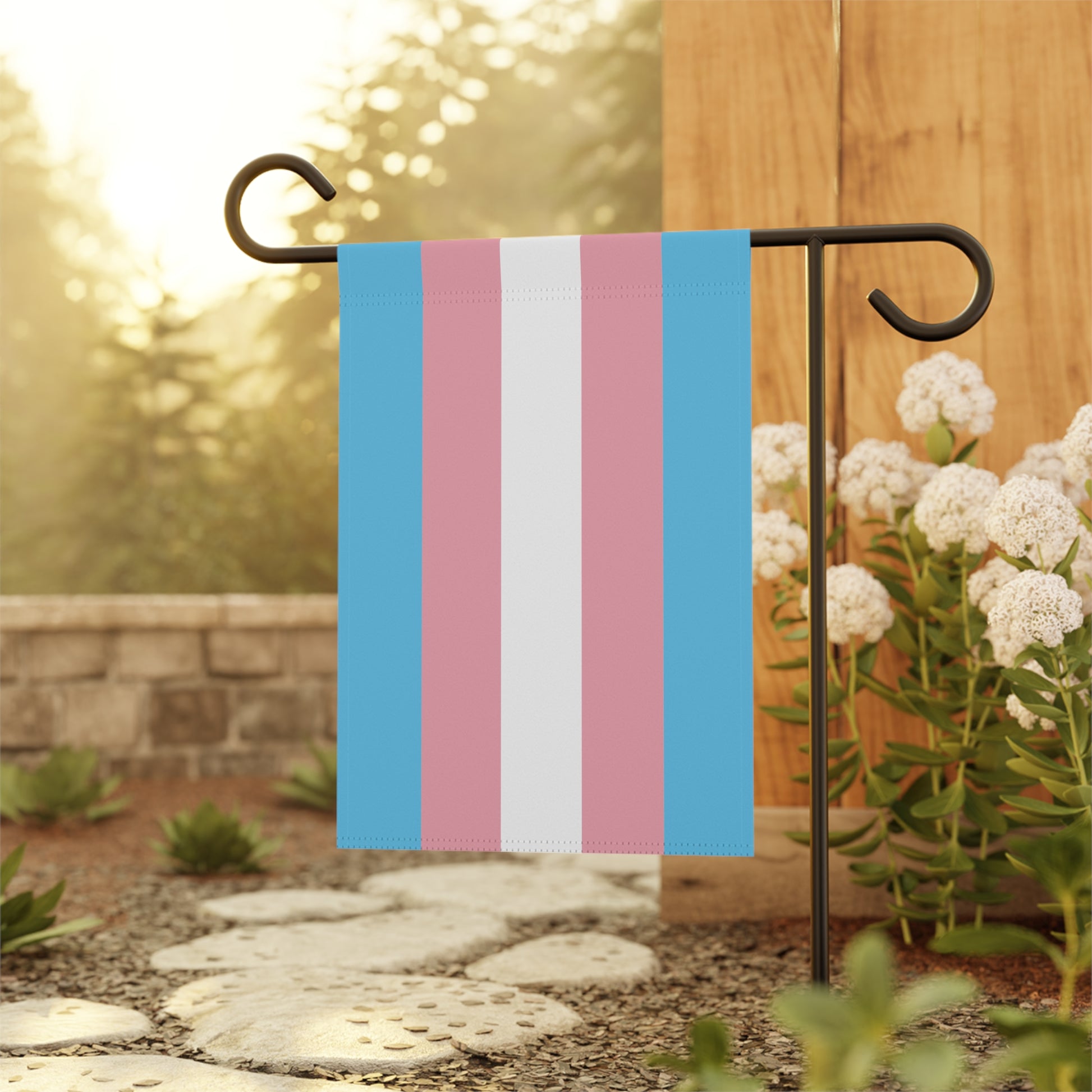 Transgender Pride Garden Banner