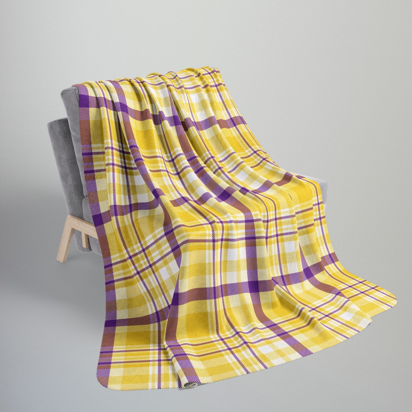 Intersex Pride Plaid Fleece Sherpa Blanket