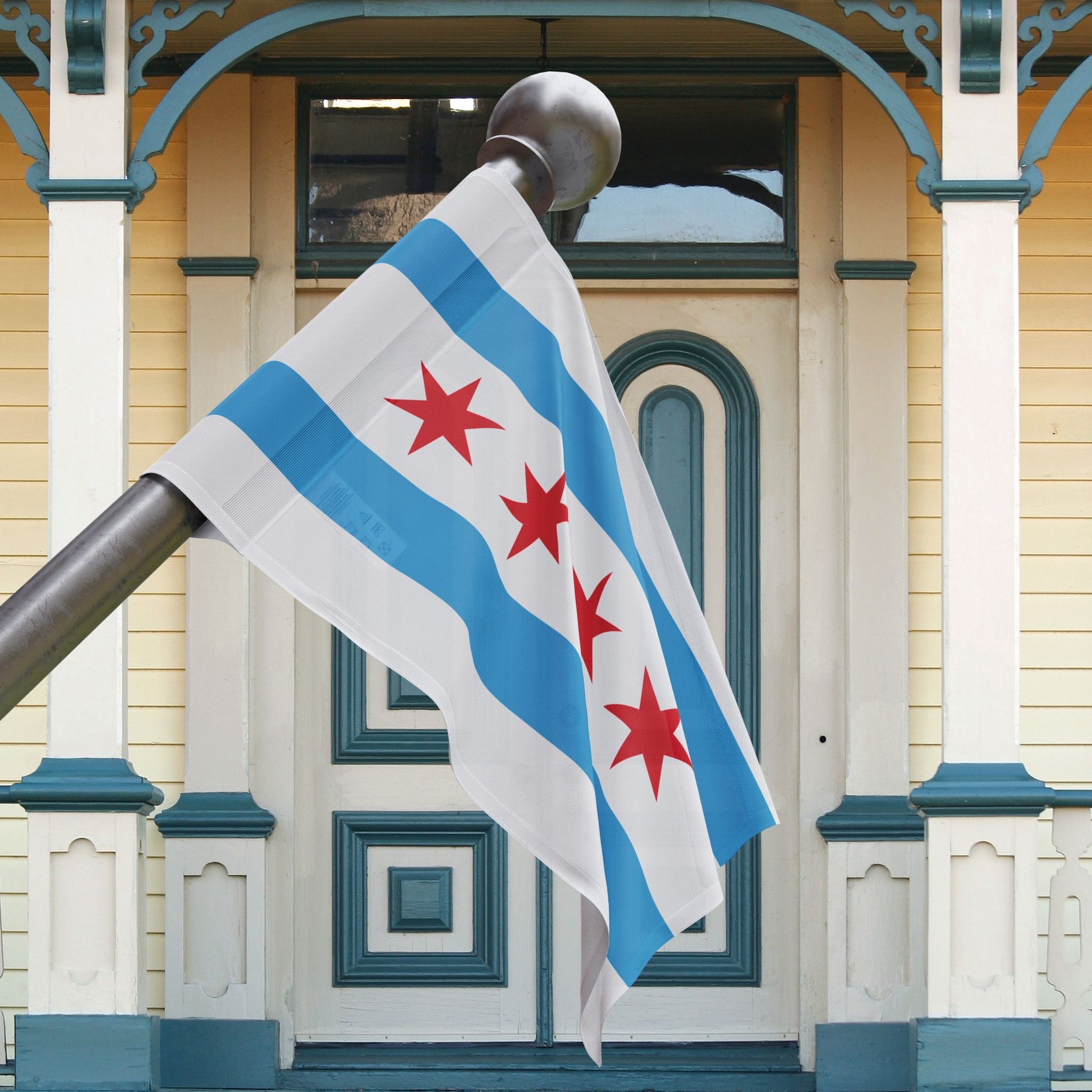 18" x 12" IL - Chicago Illinois Flag