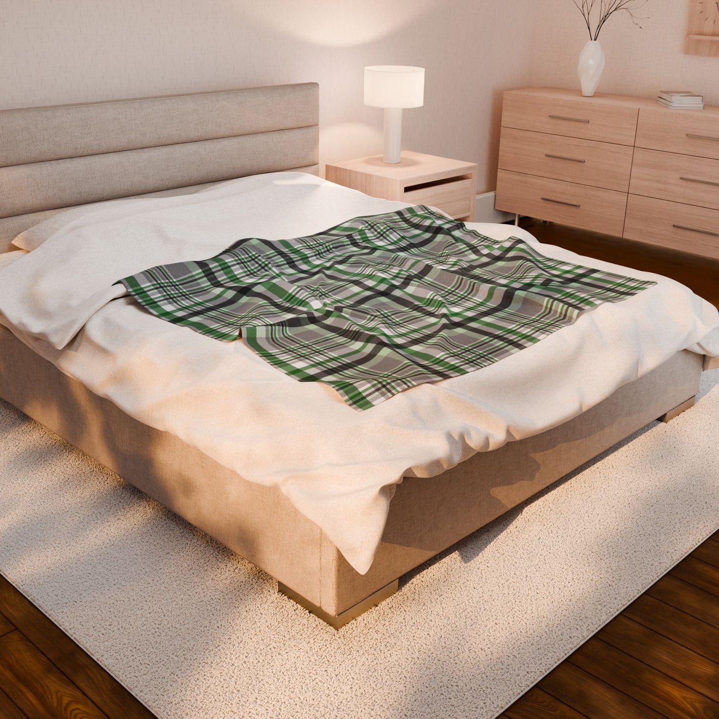 Demiromantic Pride Plaid Velveteen Plush Blanket