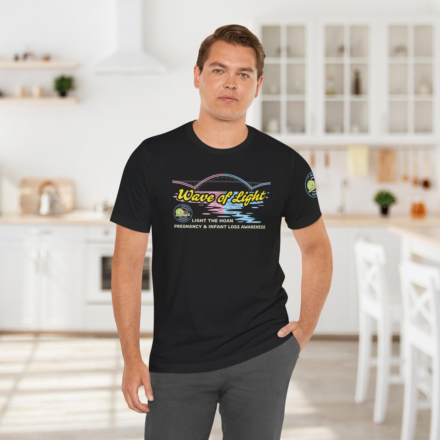 Mattie's Memory Wave of Light, Light the Hoan Bridge Tee, Milwaukee Wisconsin Infant & Pregnancy Loss Charity