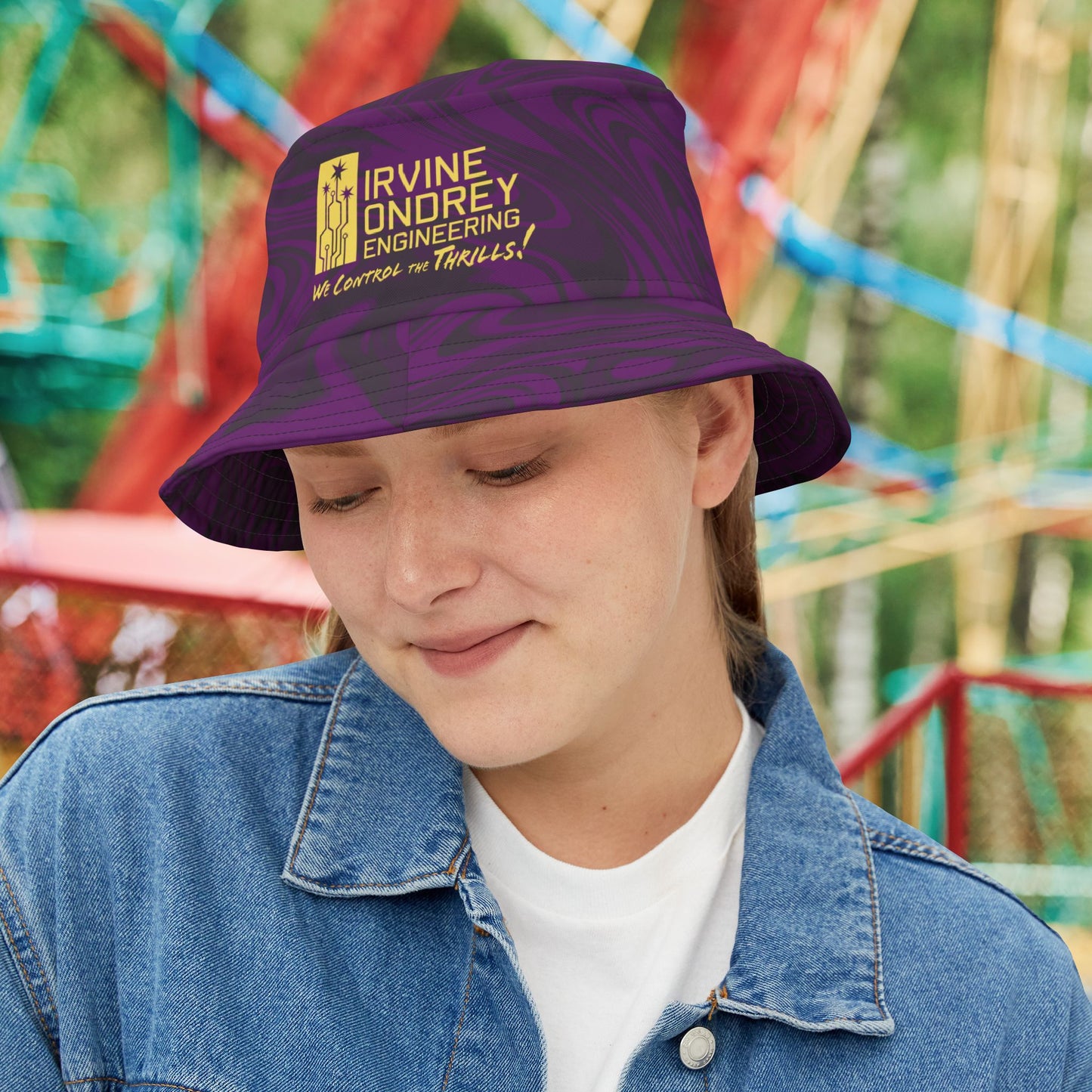 Purple Swirl Bucket Hat • Irvine Ondrey Engineering