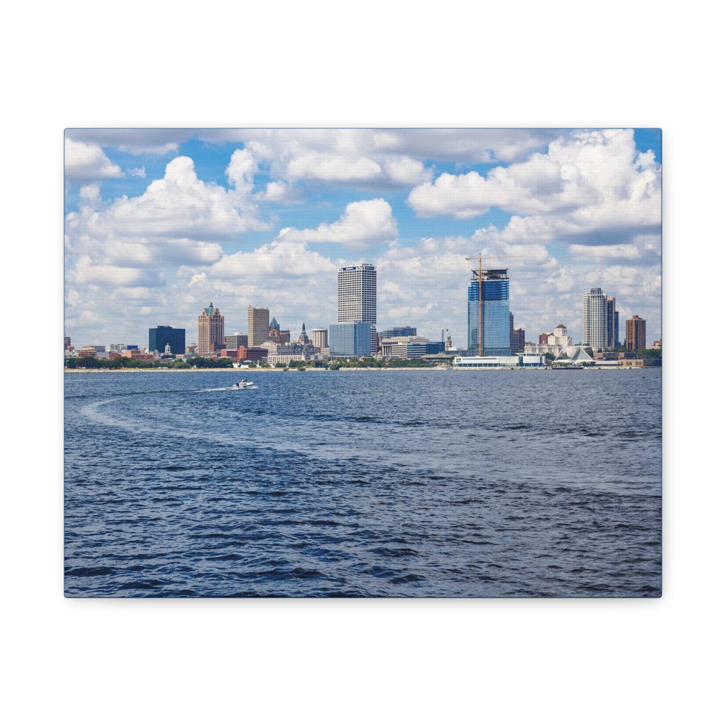 Milwaukee Wisconsin Skyline du lac Michigan, photographie sur toile Wrap Wall Art