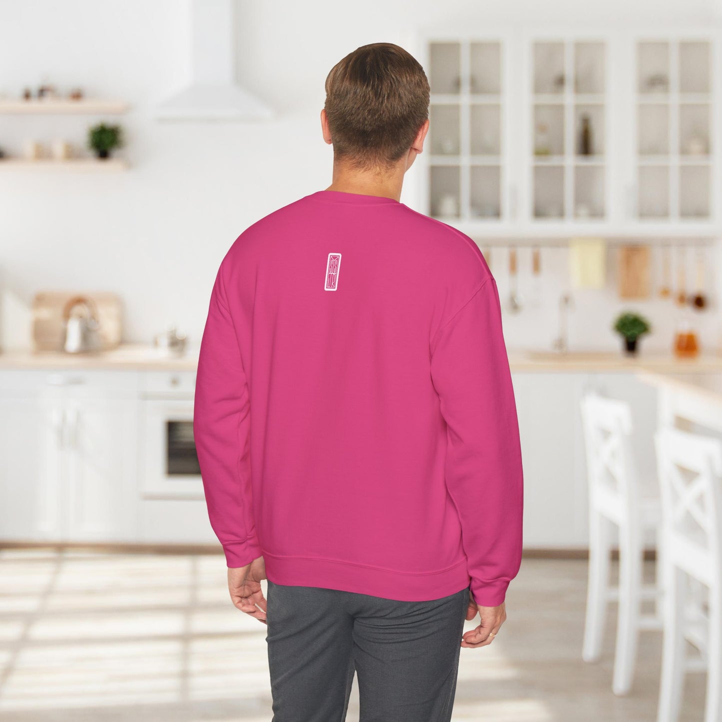 Ghetto Blaster, sudadera con cuello redondo y arte lineal