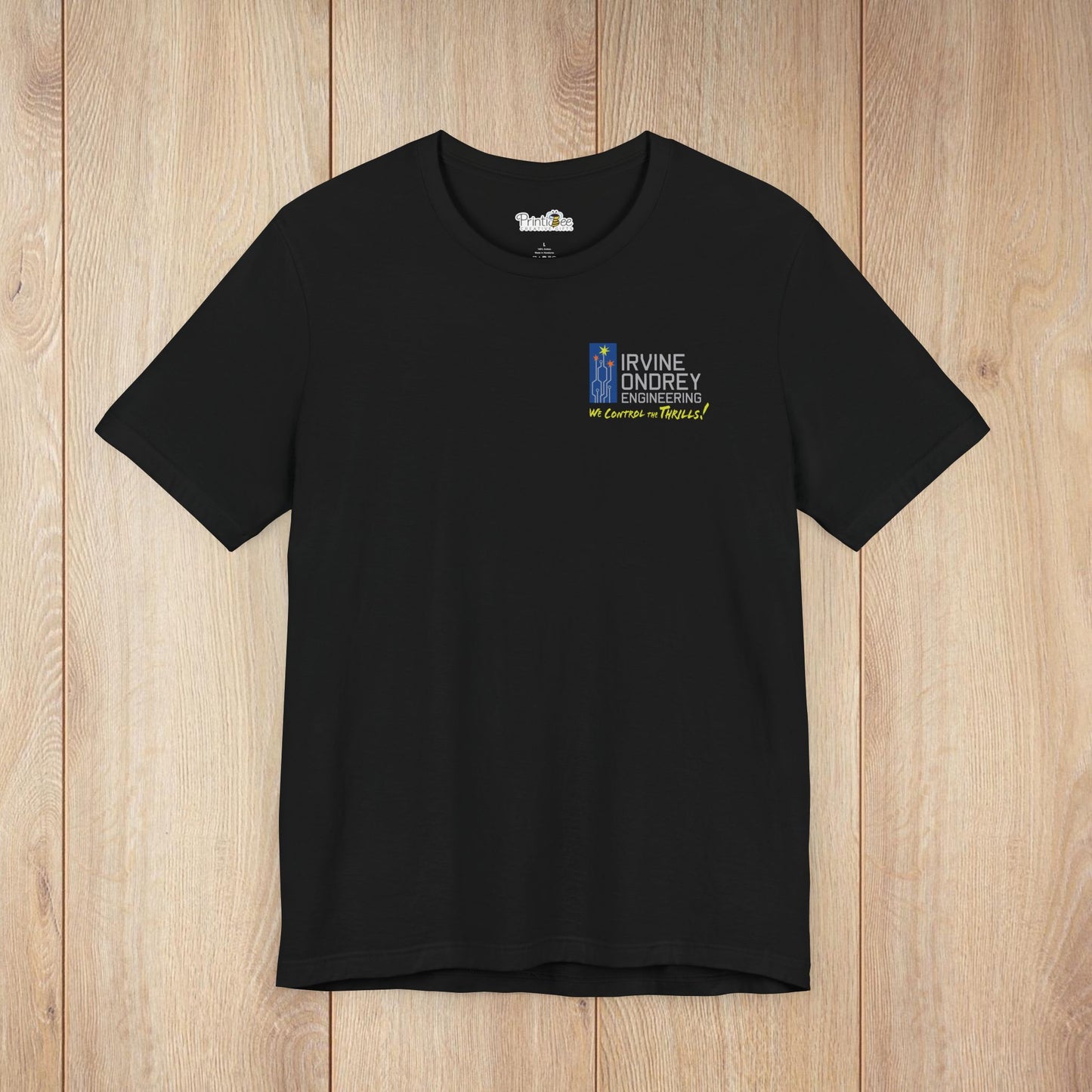 I Just Wanna Go Golfing & Ride Roller Coasters Tee (BACK graphic) • Irvine Ondrey Engineering