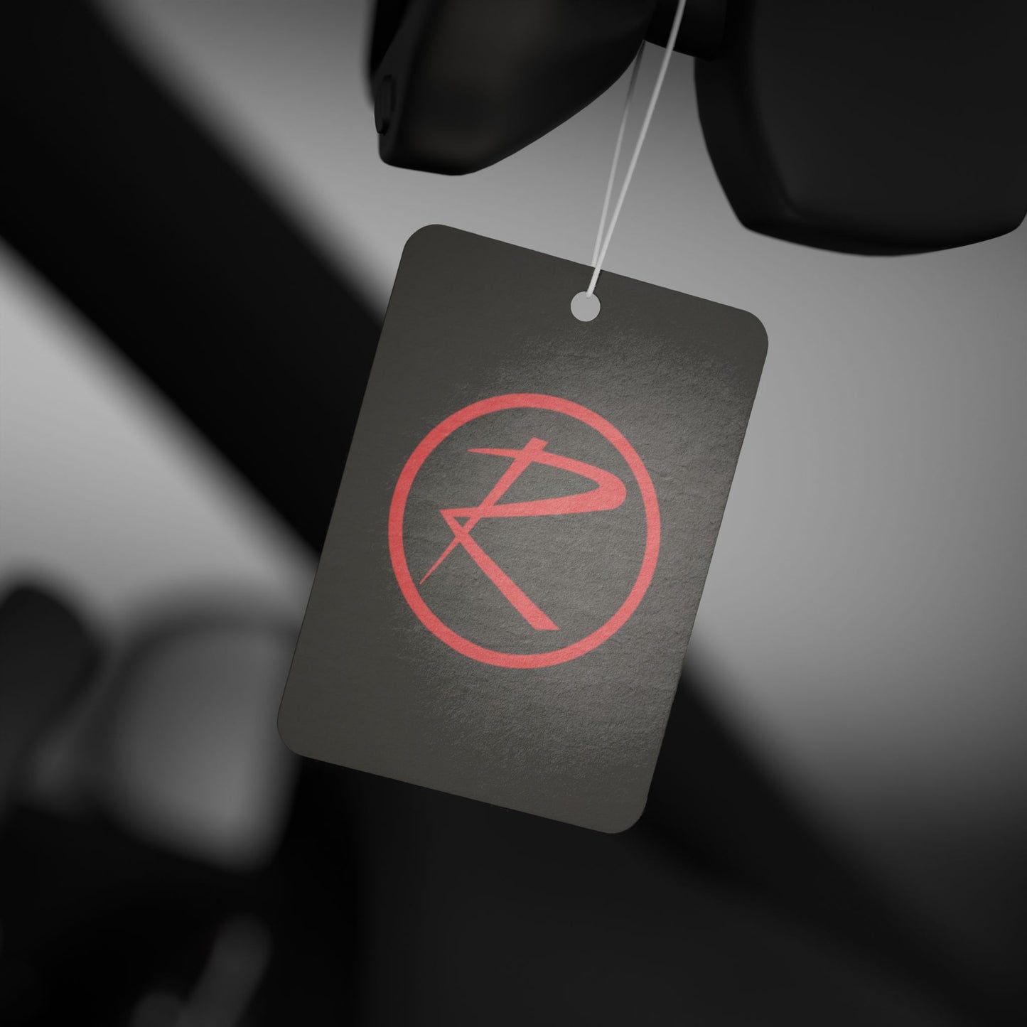 Rambler Red Logo Black Air Freshener