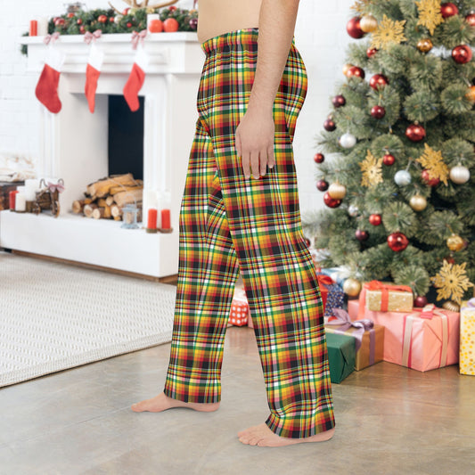 Men’s Red, Black & White Chicago IL Plaid Pajama Pants
