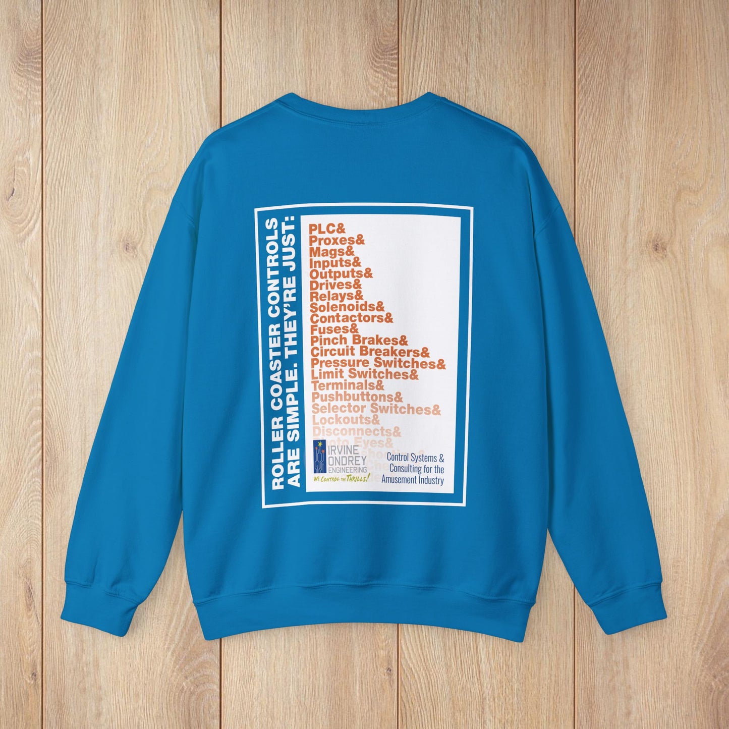 OG Controls Sweatshirt (BACK graphic) • Irvine Ondrey Engineering