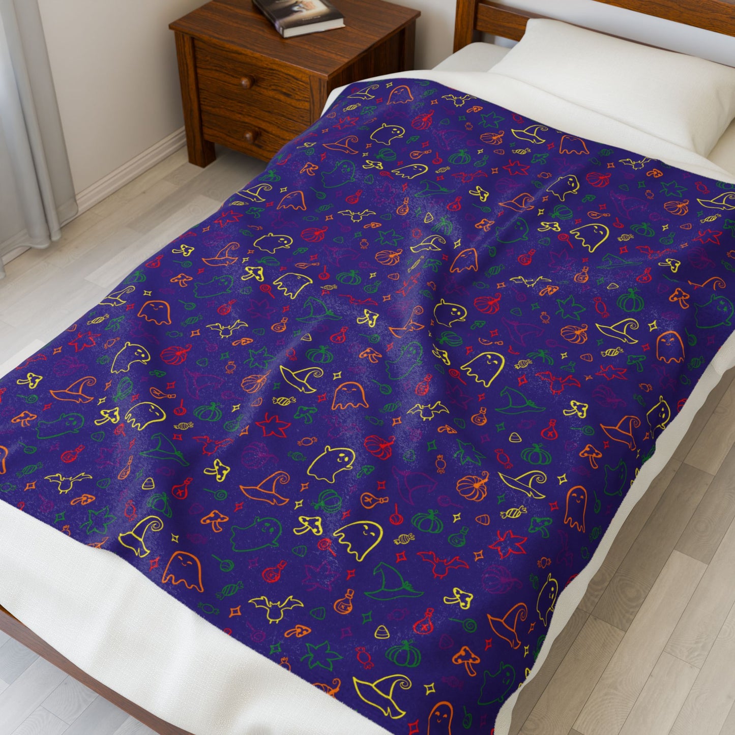 Rainbow Pride Halloween Velveteen Plush Blanket