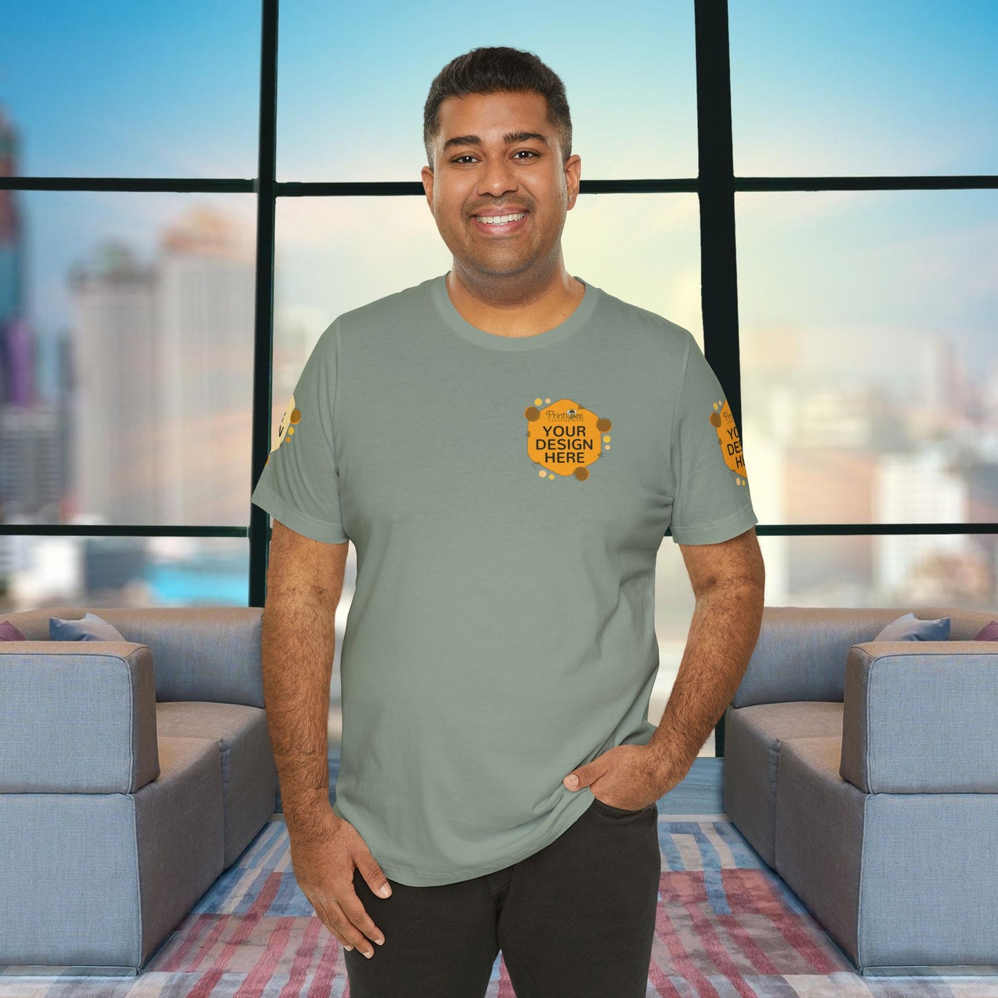Custom Green Hues Tees for BELLA+CANVAS® 3001
