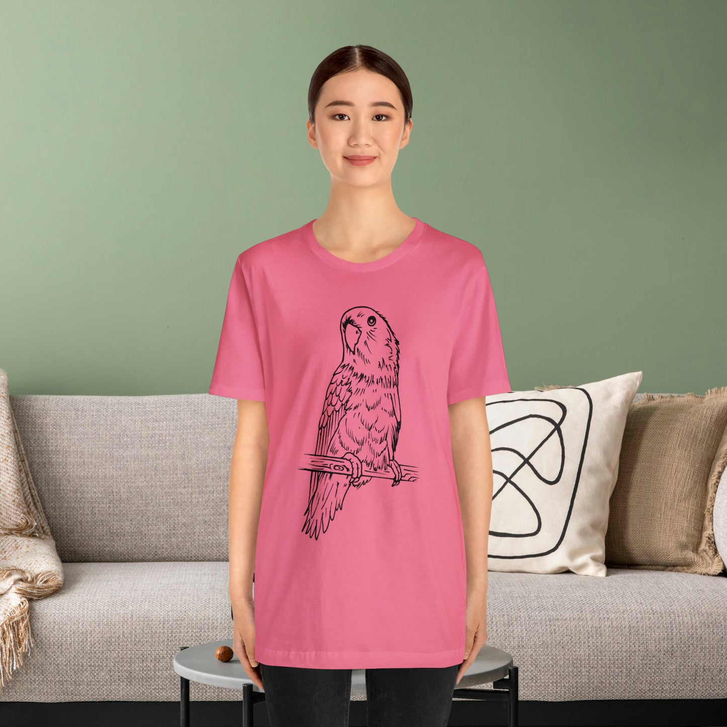 Lovebird Cutie Pie, camiseta de arte lineal