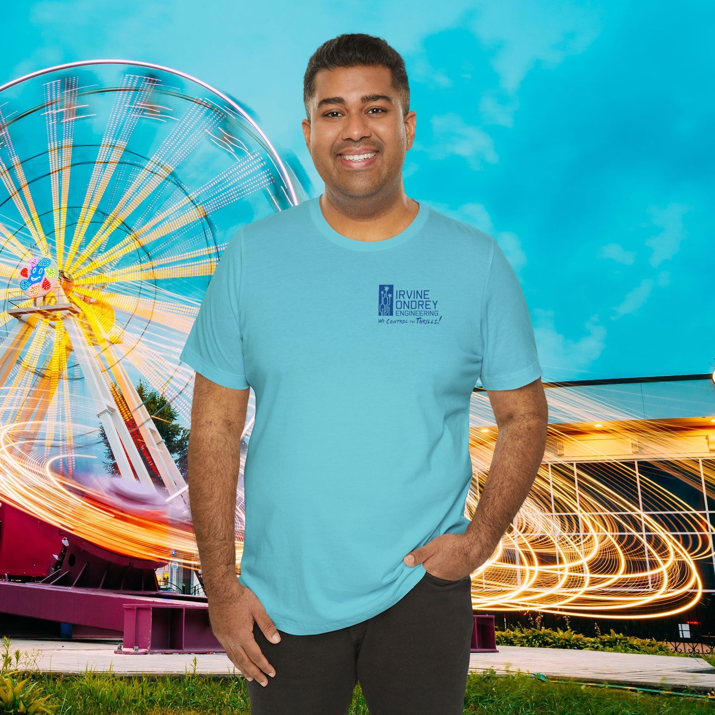 I Just Wanna Play Mini Golf & Ride Roller Coasters Tee (BACK graphic) • Irvine Ondrey Engineering