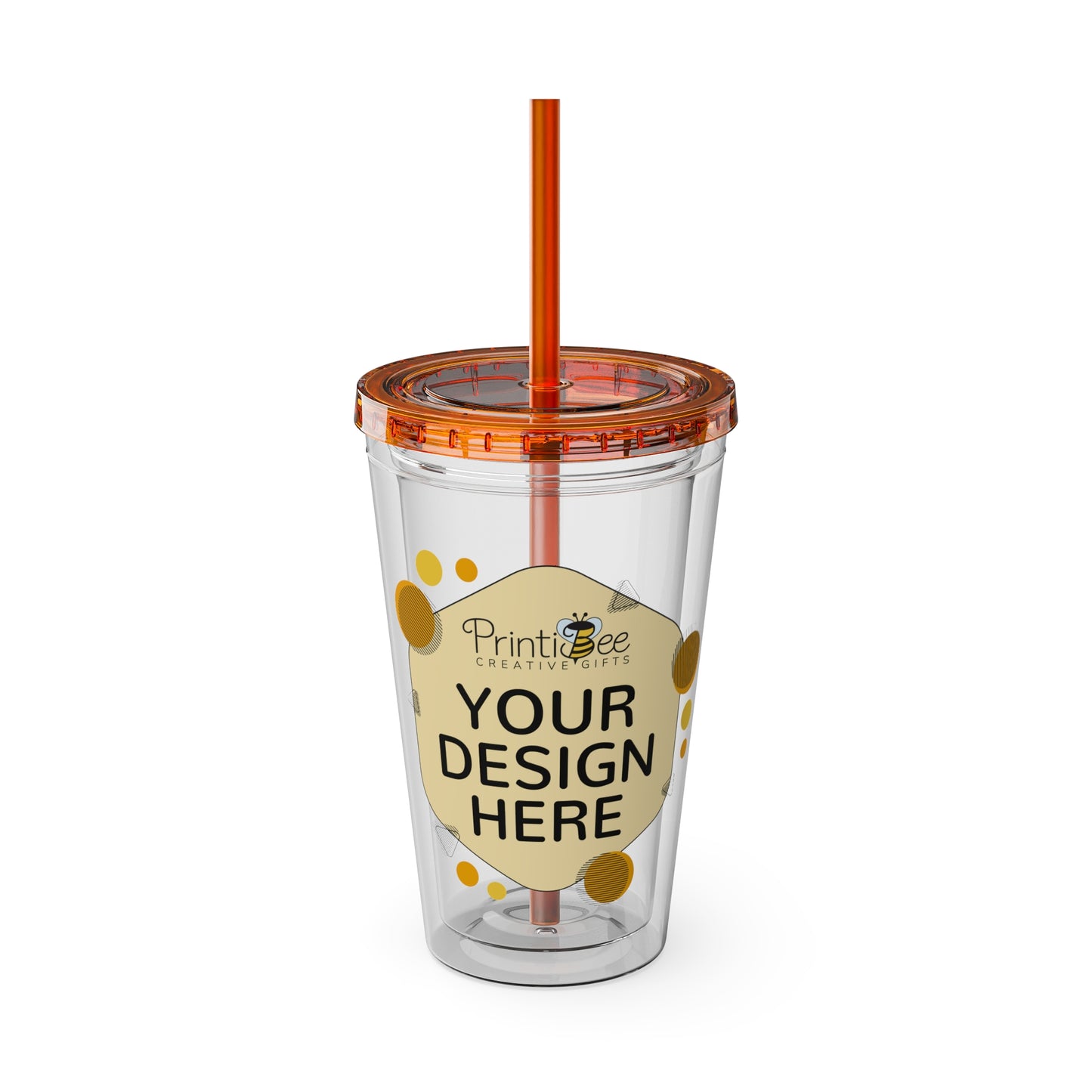Custom 16oz Tumbler with Straw