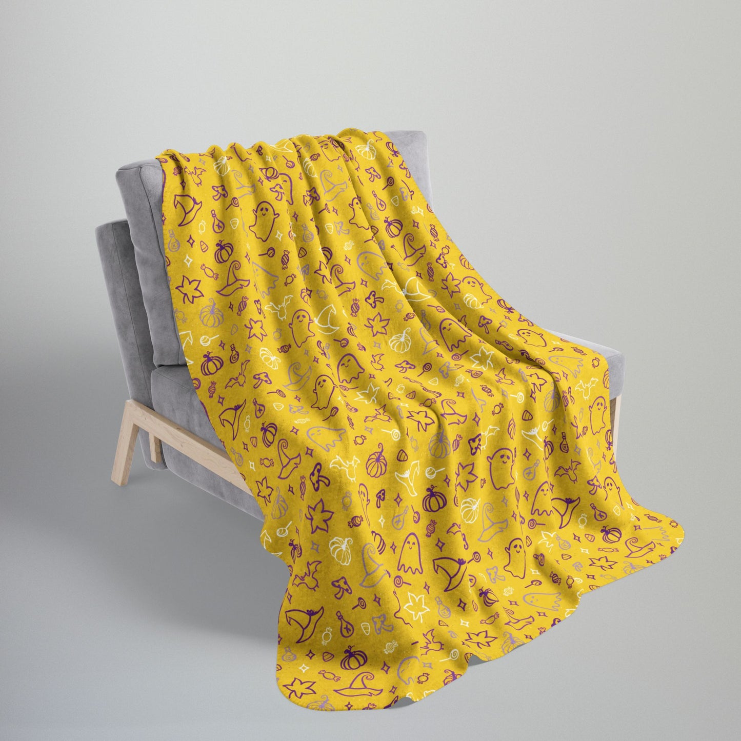 Intersex Pride Halloween Yellow Fleece Sherpa Blanket