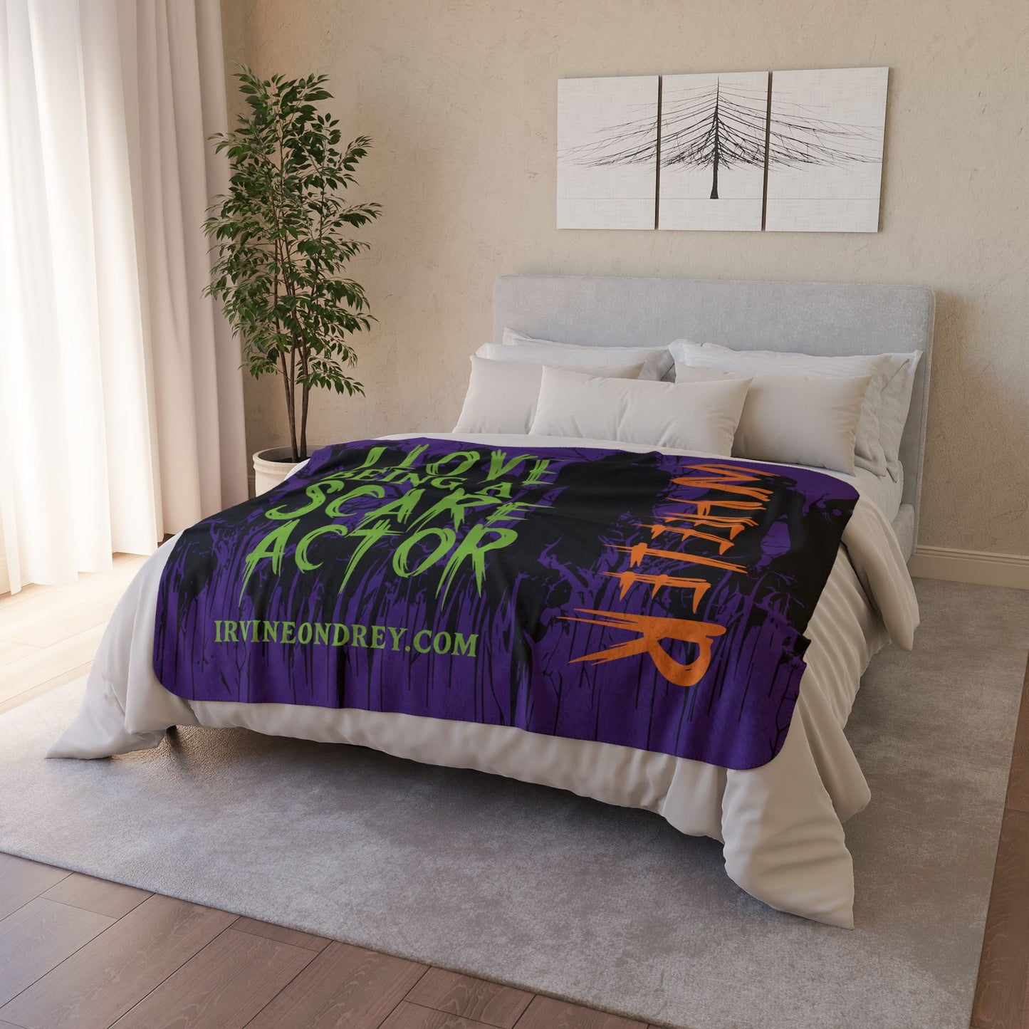 I Love Being a Scare Actor Personalized Fleece Sherpa Blanket • Irvine Ondrey Engineering