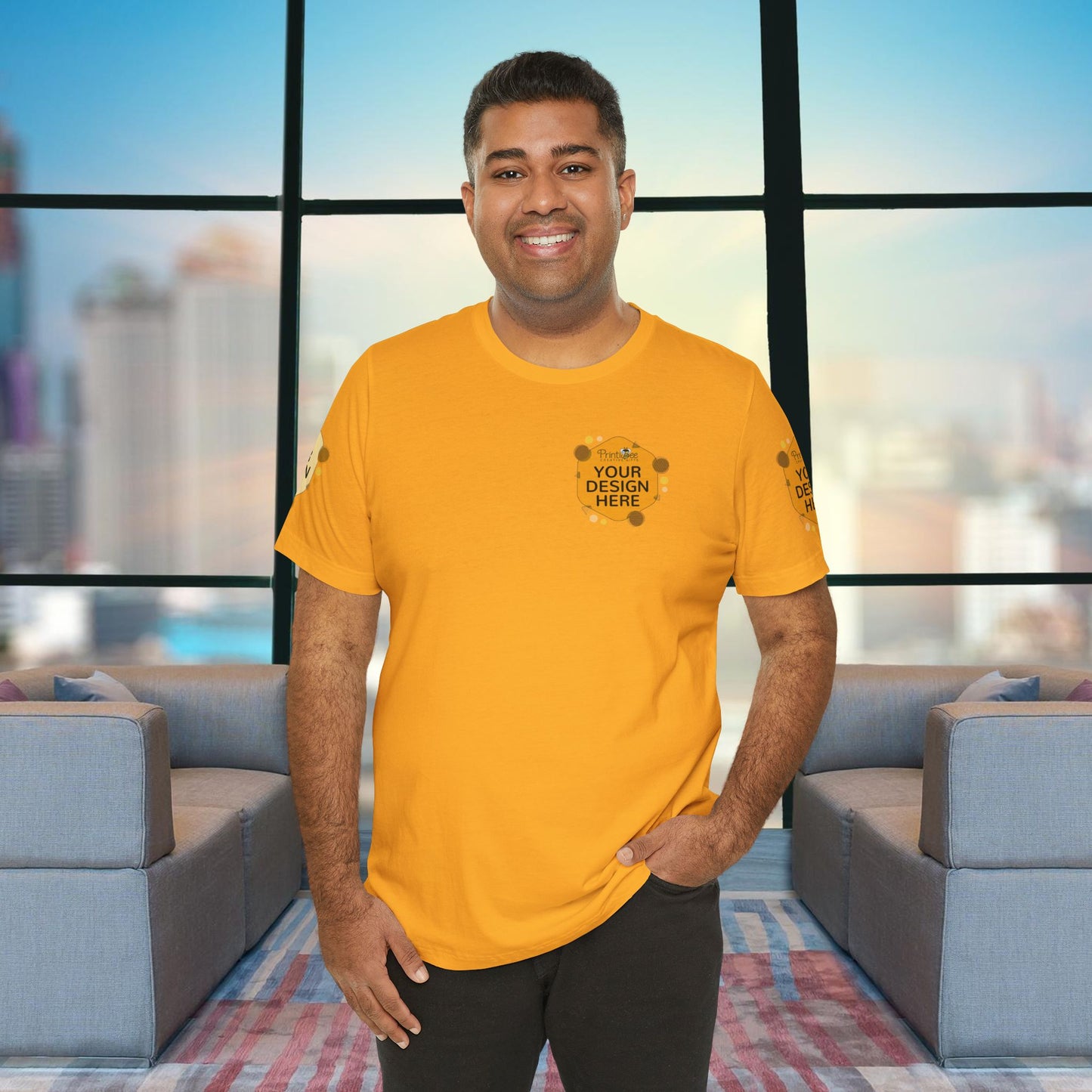 Custom Orange, Yellow & Peach Tees for BELLA+CANVAS® 3001