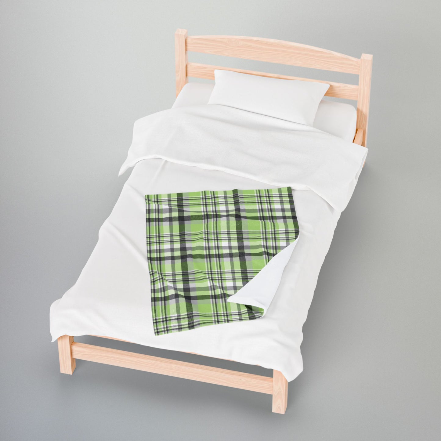 Agender Pride Plaid Velveteen Plush Blanket