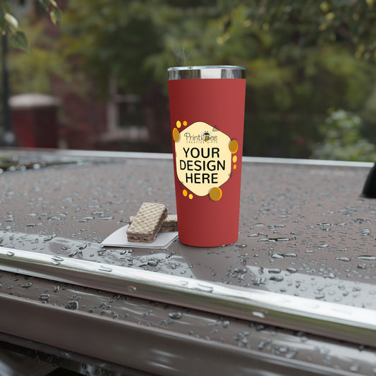 22oz Red Custom 22oz Insulated Copper Tumbler