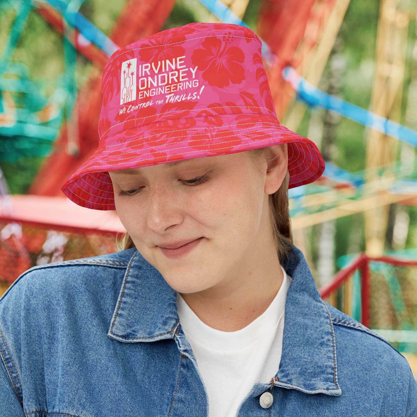 Pink Tropical Bucket Hat • Irvine Ondrey Engineering