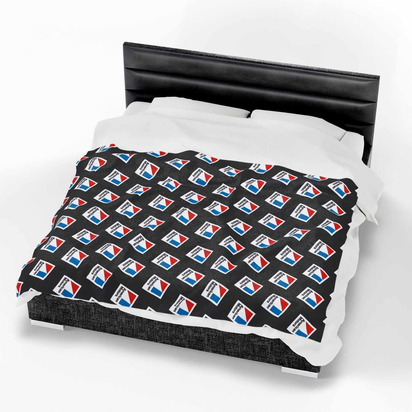 Velveteen Plush AMC Logo Black Blanket