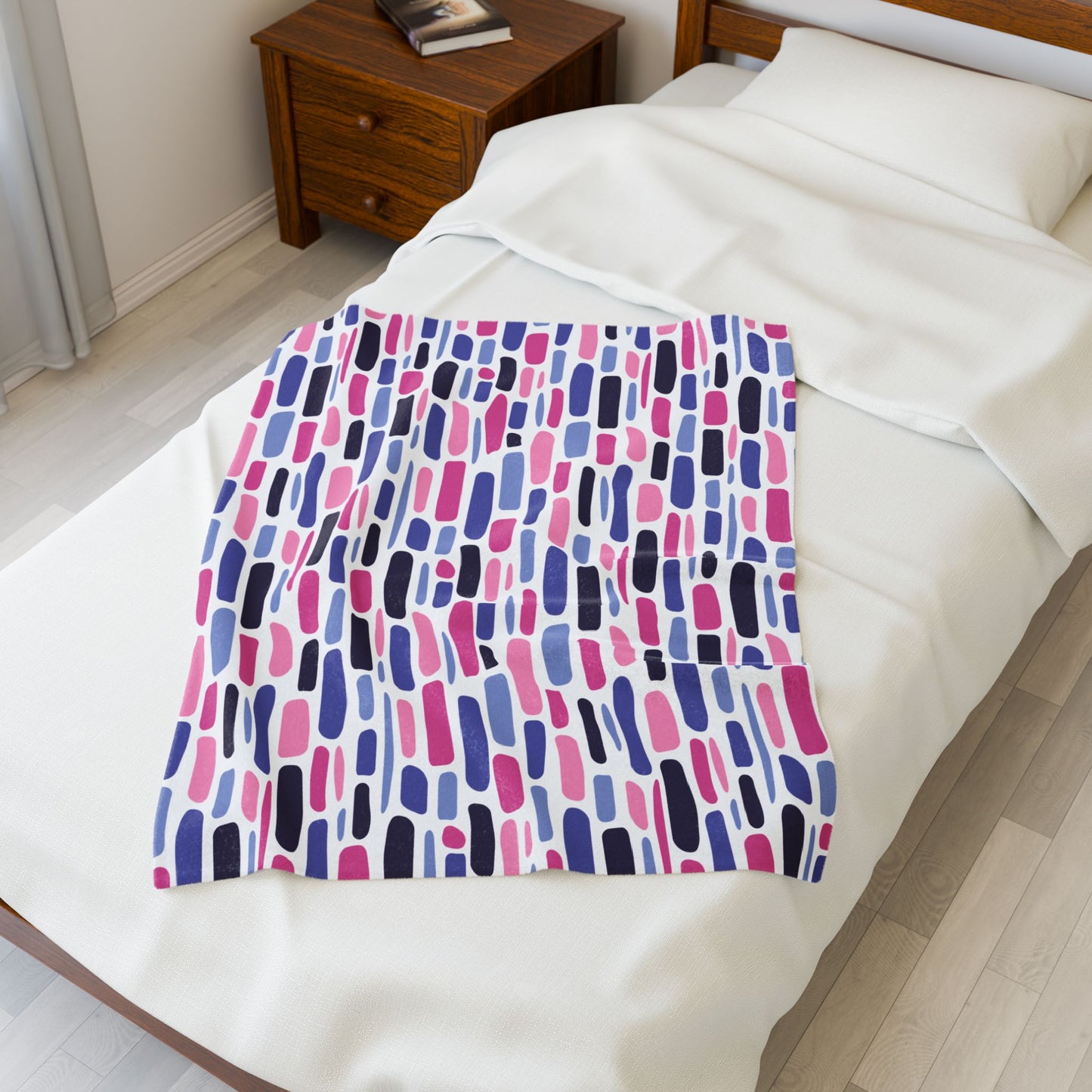 Omnisexual Staggered Mosaic Velveteen Plush Pride Blanket