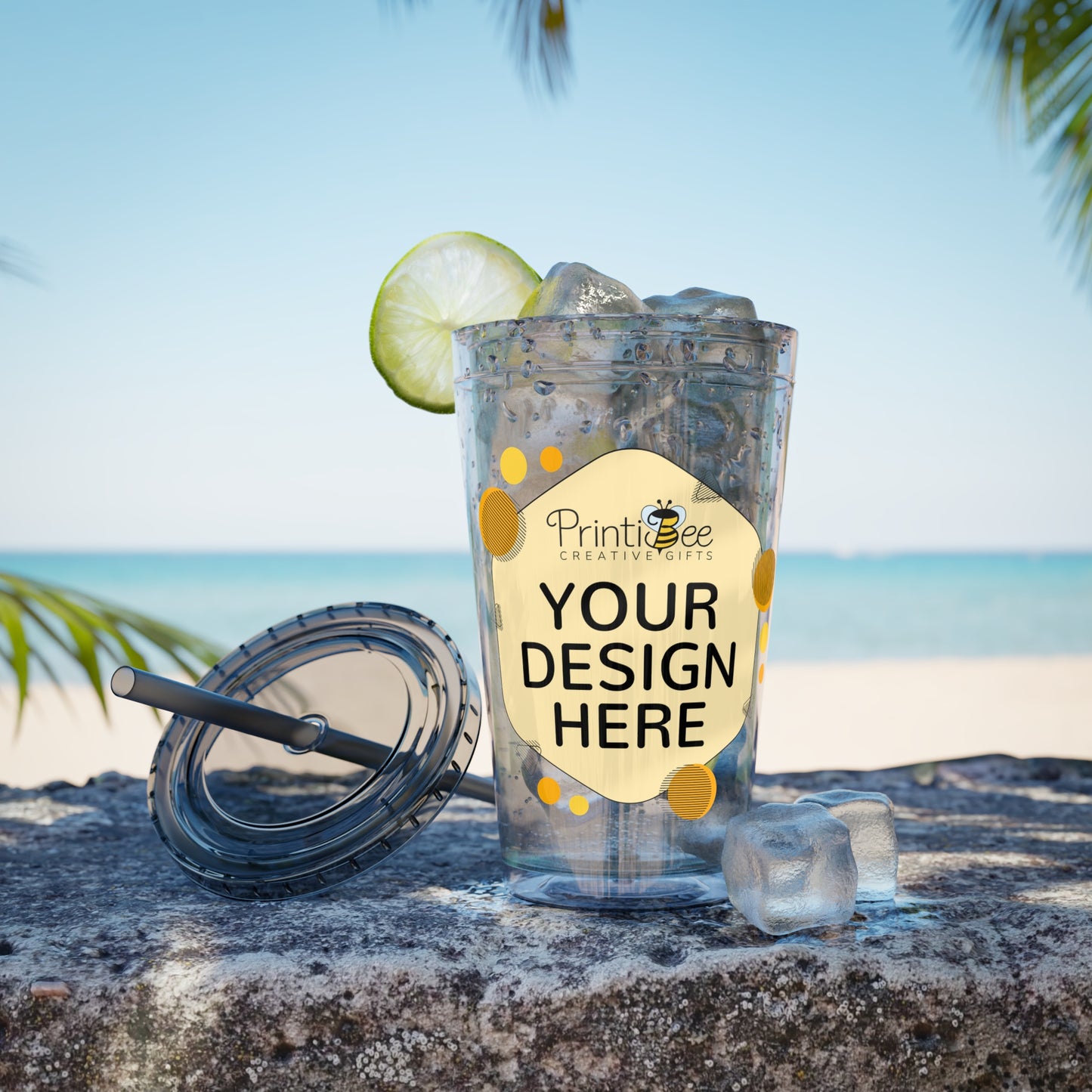 Custom 16oz Tumbler with Straw