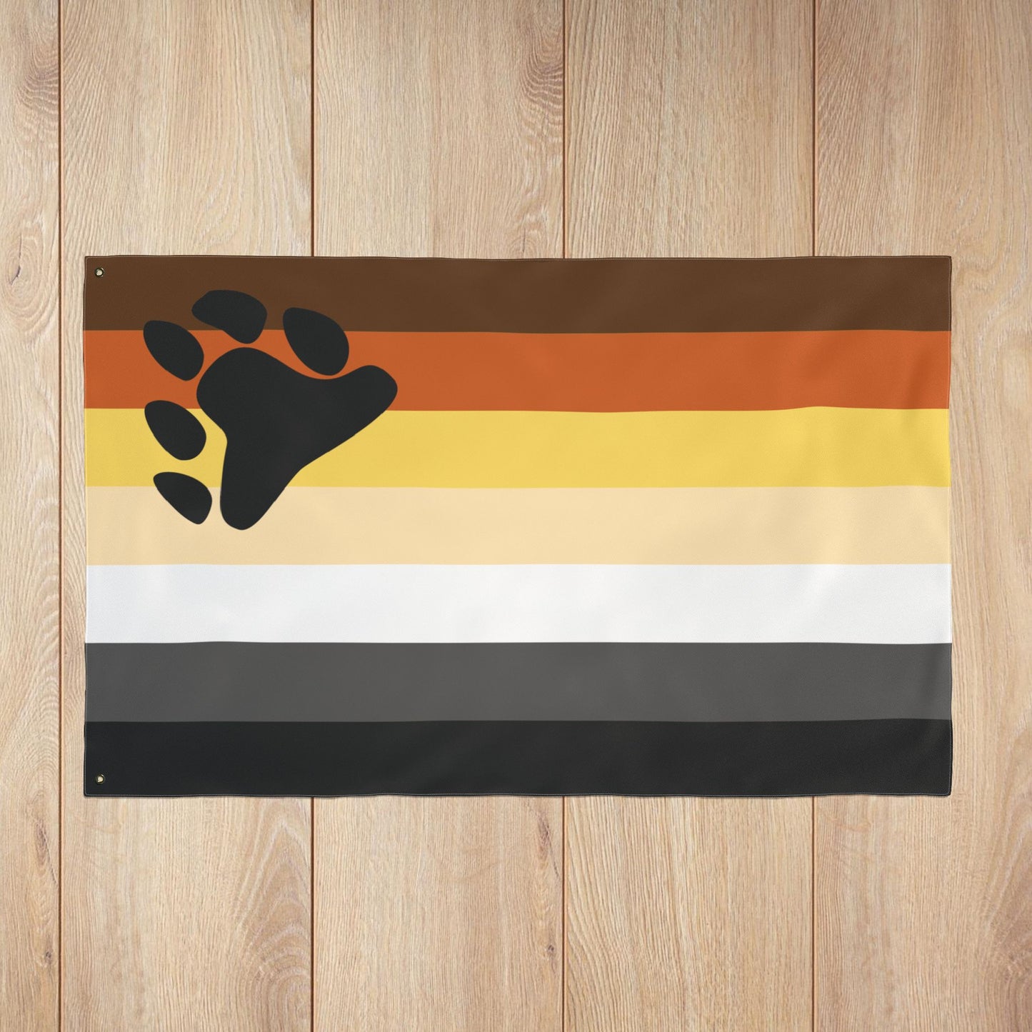 Bear with Paw Pride Double-Sided Flag with Grommets