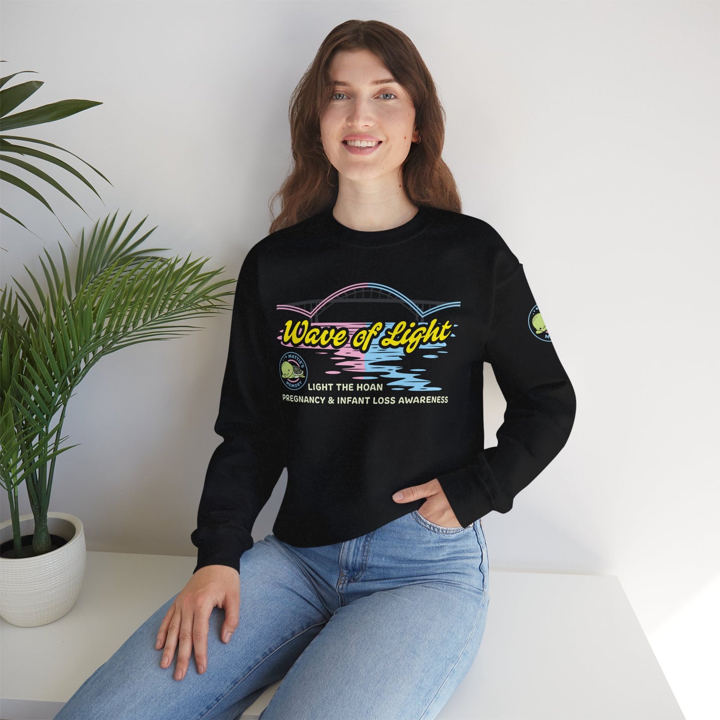 Mattie's Memory Wave of Light, Light the Hoan Bridge Sweatshirt, Milwaukee Wisconsin Infant & Pregnancy Loss Charity