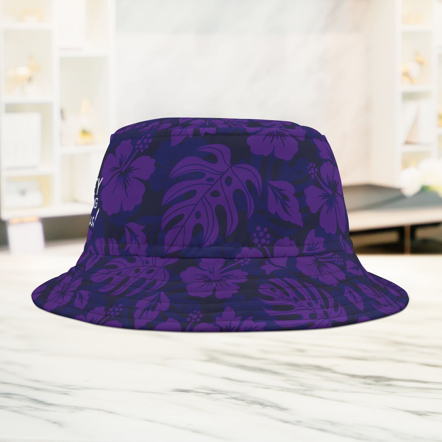 Purple Tropical Bucket Hat • Irvine Ondrey Engineering