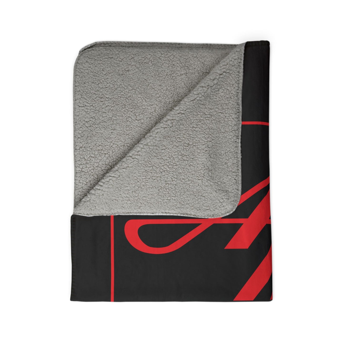 AMC Square Logo Black Fleece Sherpa Blanket