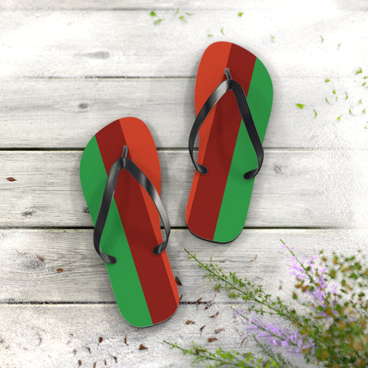 L Black sole Ideromantic Pride Flip Flops