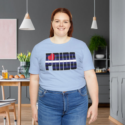 Baby Blue Leather Pride Tee