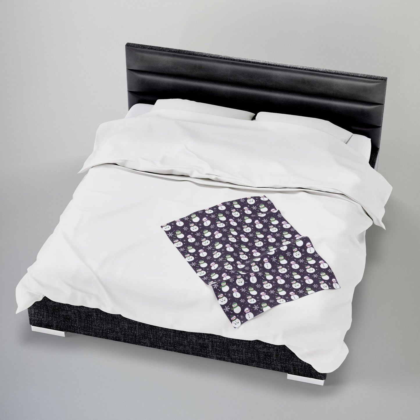 Genderqueer Pride Snowmen Velveteen Plush Blanket